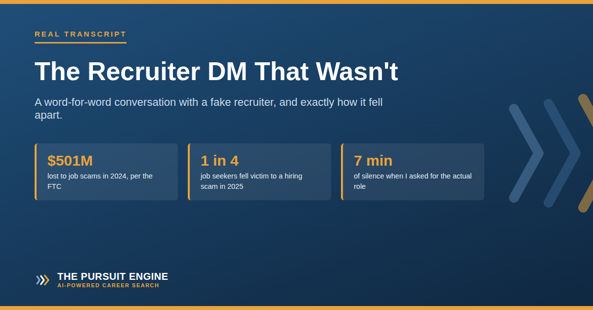 The Recruiter DM That Wasn't: A Real Transcript